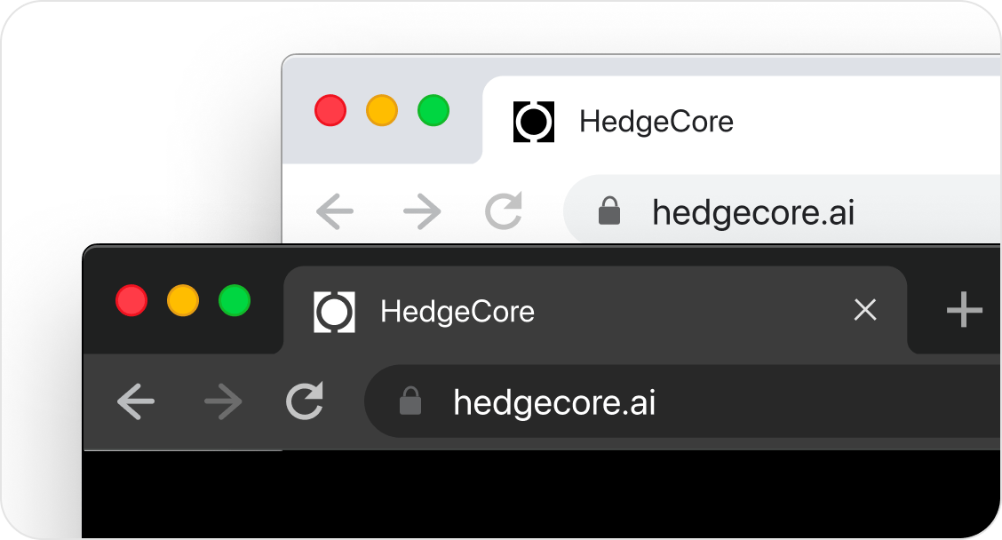 Экран регистрации на платформе HedgeCore
