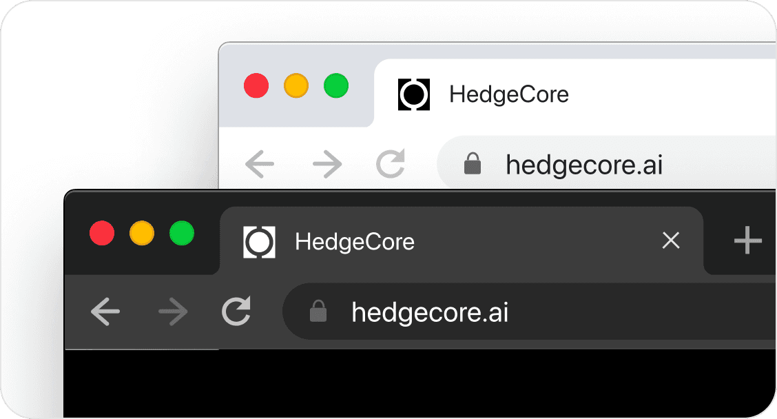 Экран регистрации на платформе HedgeCore